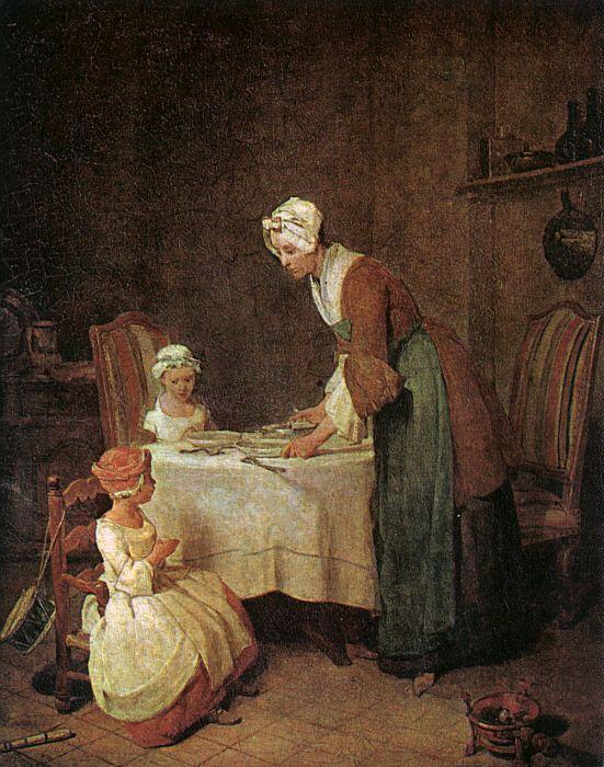 Jean Baptiste Simeon Chardin Grace before a Meal oil painting picture